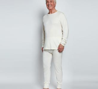 Pyjama en Coton à Revers pour Homme, Pantalon à Manches sulf