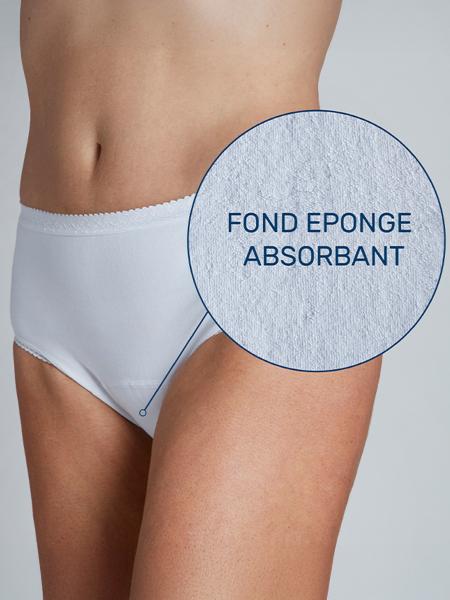 culotte incontinence fond absorbant