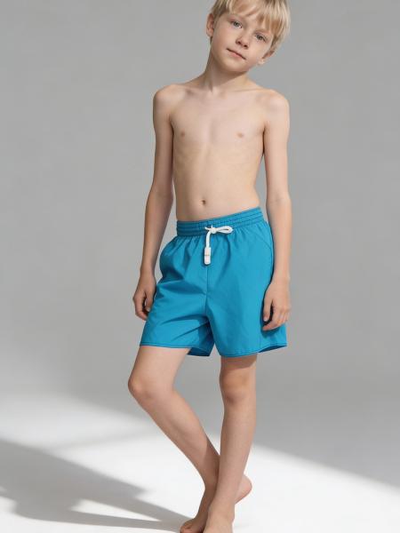 short de bain incontinence garçon turquoise