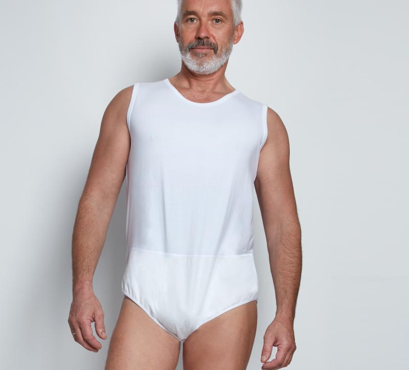 Body court adulte incontinence pour homme – Blanc - EMO CONFORT