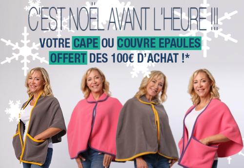 une cape ou un couvre épaules offert dès 100€ d'achat