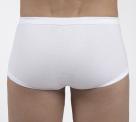 Slip ouvert homme blanc de dos