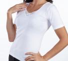 maillot de corps manche courte pour femme blanc