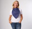foulard bavoir adulte encre marine femme