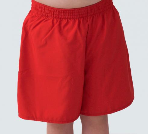 short de bain garçon de dos, rouge