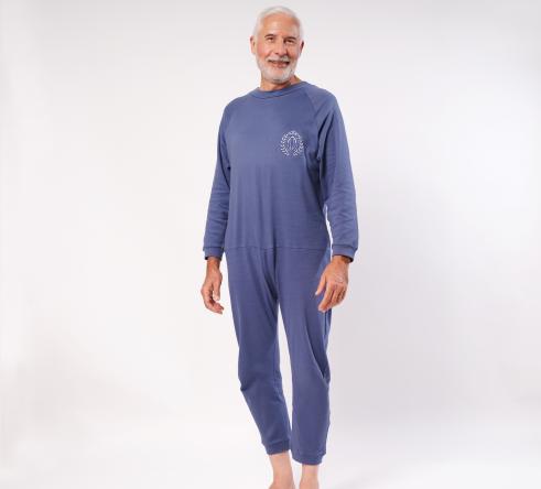 Grenouillere mixte longue molleton avec broderie Benefactor